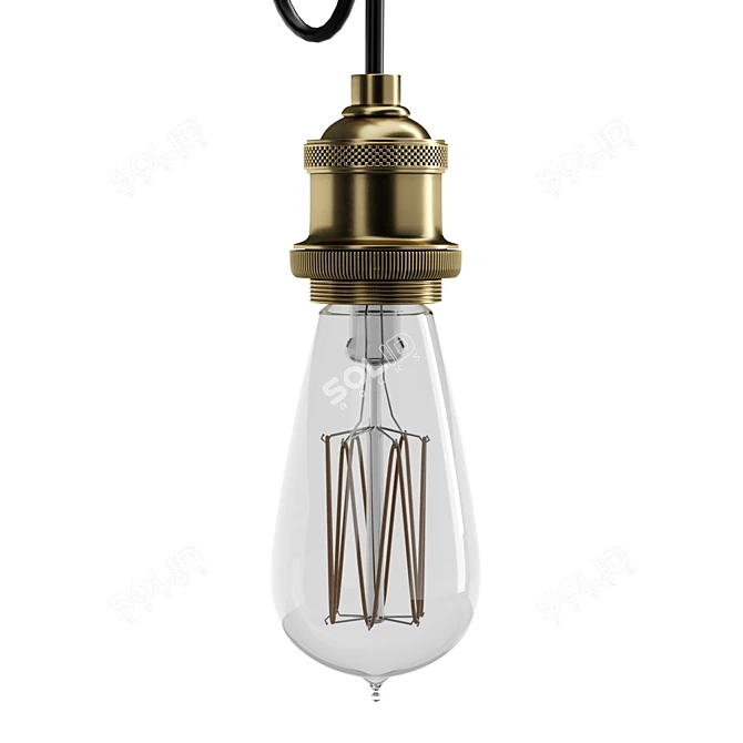 Adjustable Convertible Industrial Sconce 3D model image 5