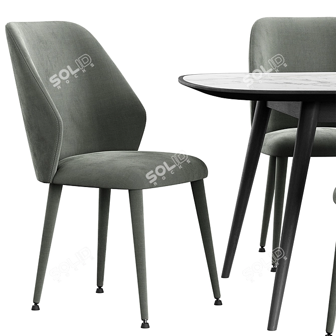 Elegant Konyshev Dining Set 3D model image 4