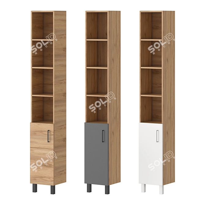 Aquval Loft Bathroom Tall Cabinet 3D model image 1