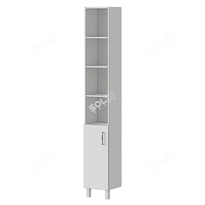 Aquval Loft Bathroom Tall Cabinet 3D model image 3