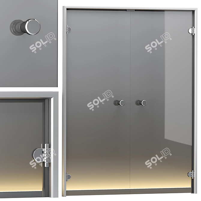 Sauna and Hamam Door Set 3D model image 4