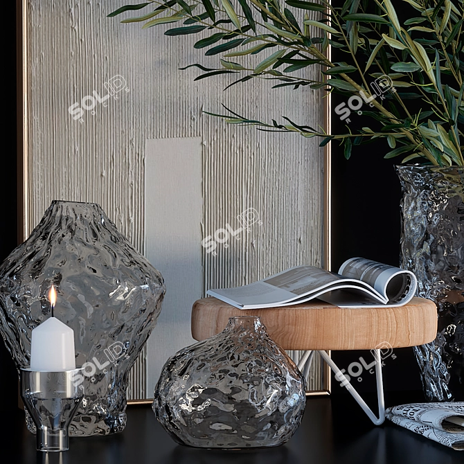 Branch Decor Set 3D model image 4