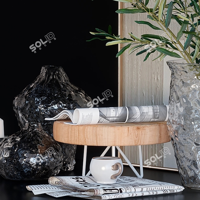 Branch Decor Set 3D model image 5