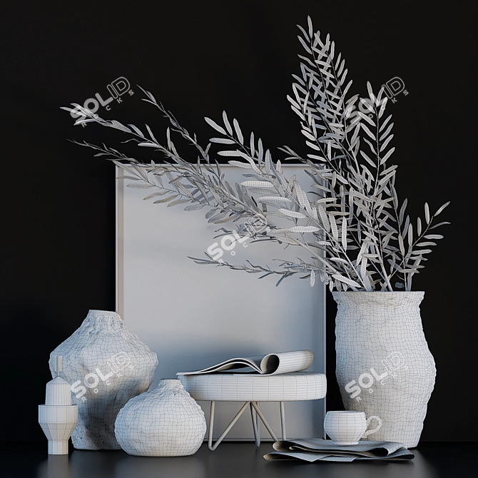 Branch Decor Set 3D model image 6