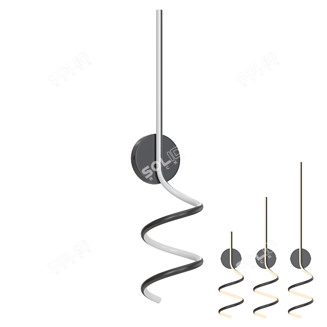 Spiral LED Wall Lamp Damaris 3D model image 1
