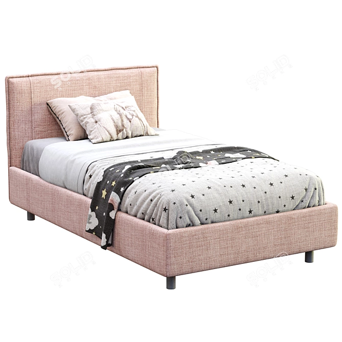 Paco Modern Single Bed Design 3D model image 1