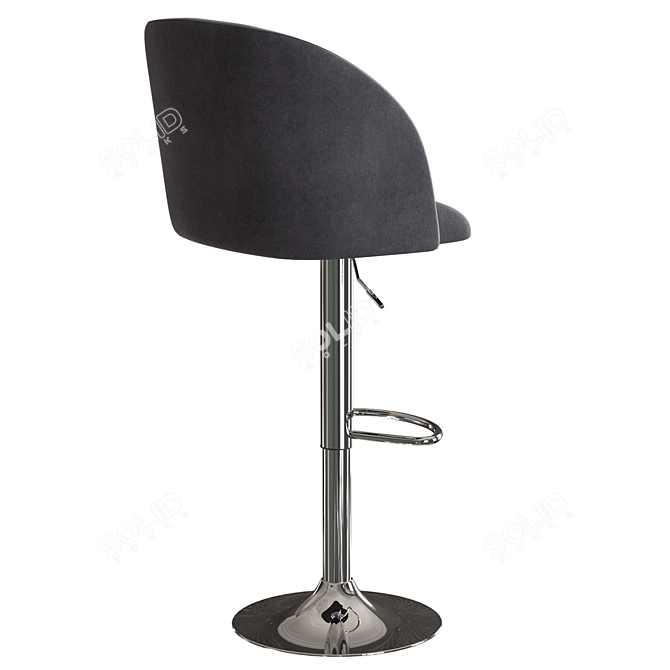 Swivel Bar Stool with Chrome Base 3D model image 3