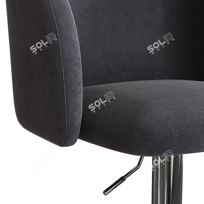 Swivel Bar Stool with Chrome Base 3D model image 4