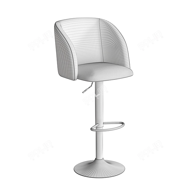 Swivel Bar Stool with Chrome Base 3D model image 5