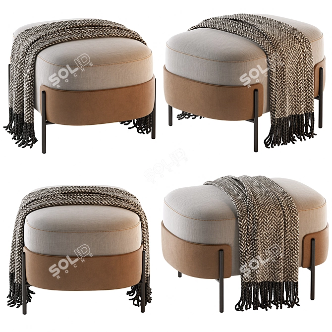 Contemporary Pouf WAM BROSS 3D model image 2