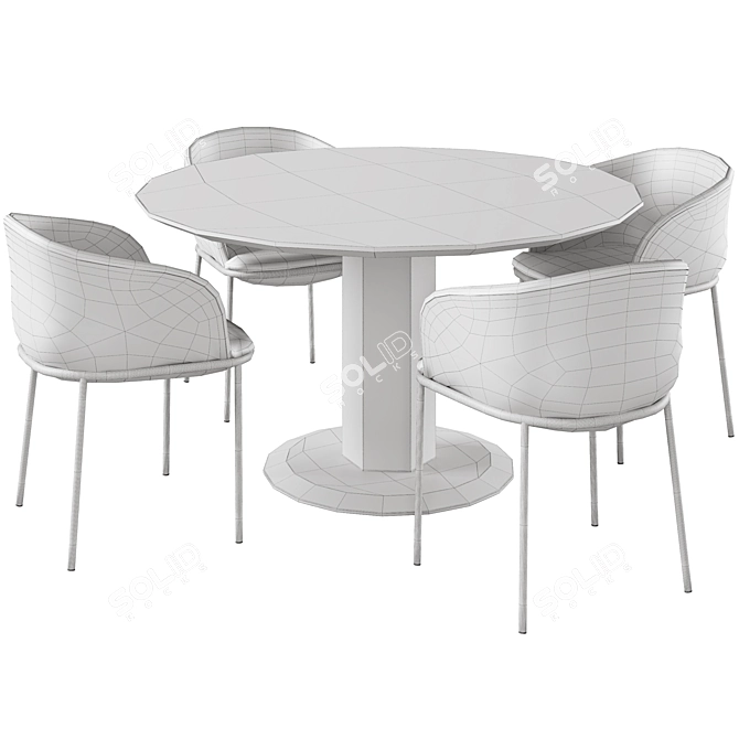 Modern Dining Set Pisa & Embrace 3D model image 4
