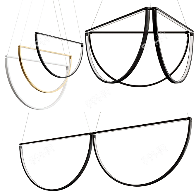 Chord Pendant Lamp Collection 3D model image 1