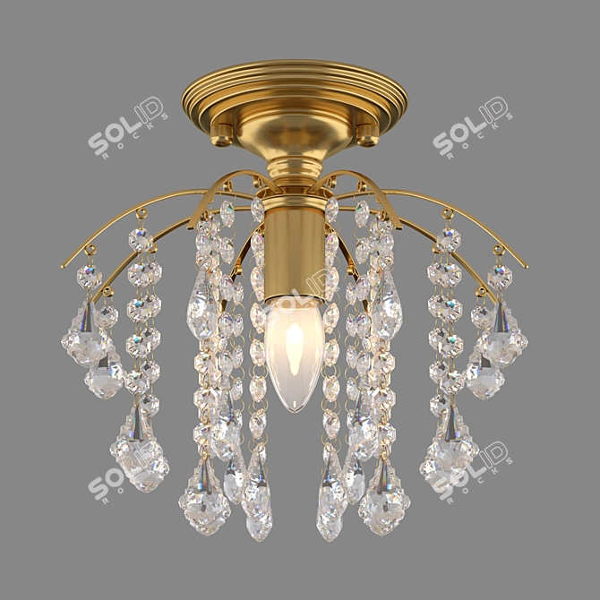 Modern Elegance Crystal Chandelier 3D model image 4