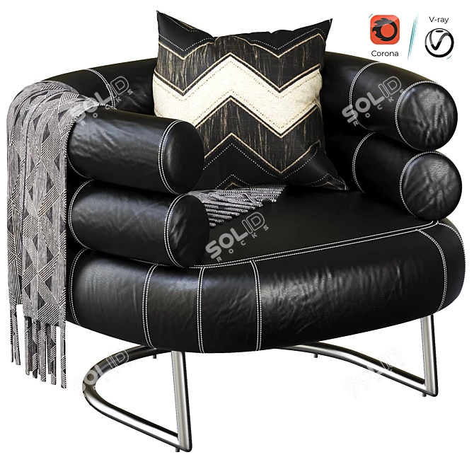 Modern Bibendum Chair 3D Model 3D model image 7