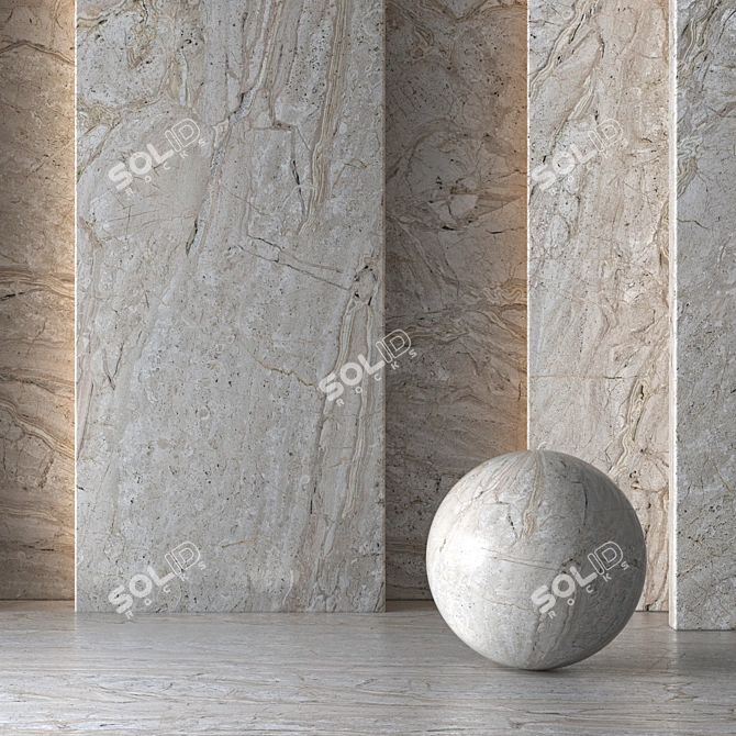 Cream Marble 8K Texture Pack 3D model image 1