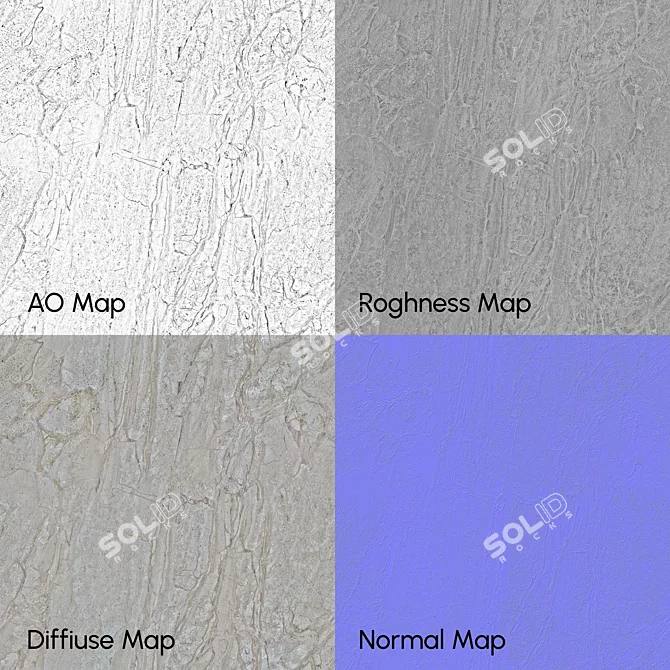 Cream Marble 8K Texture Pack 3D model image 4