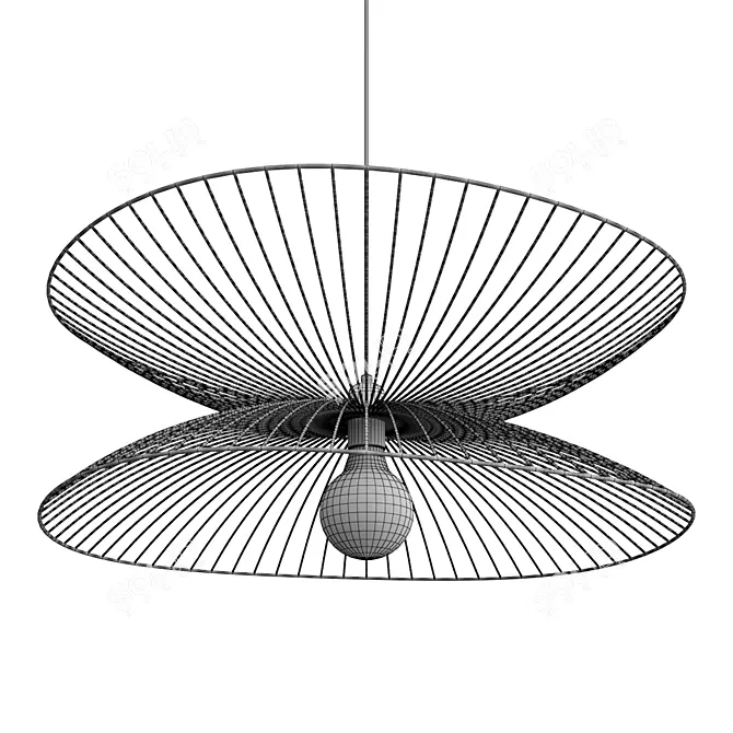 Modern Dragonfly Pendant Light 3D model image 2