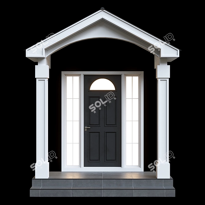 Neoclassical Entryway 3D Model 3D model image 3