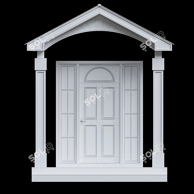 Neoclassical Entryway 3D Model 3D model image 4