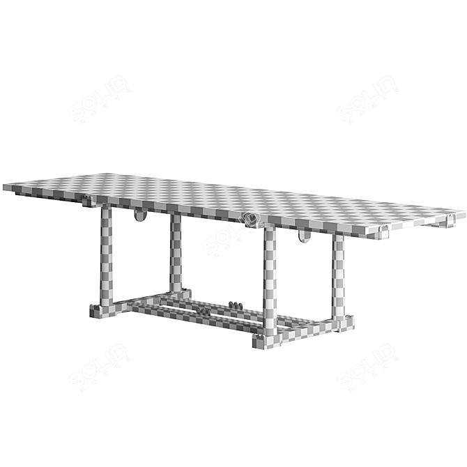 Agatha 03 Oak Stone Table 3D model image 3