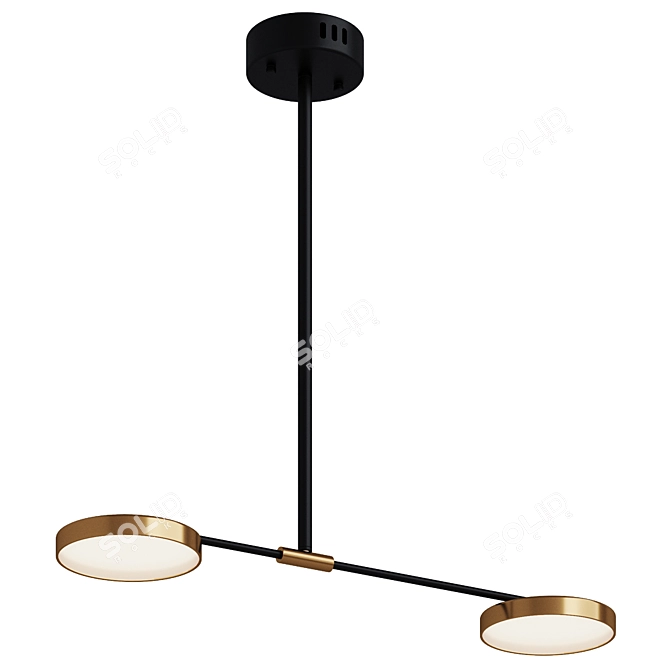 Modern Adjustable Hanging Ceiling Light 3D model image 1