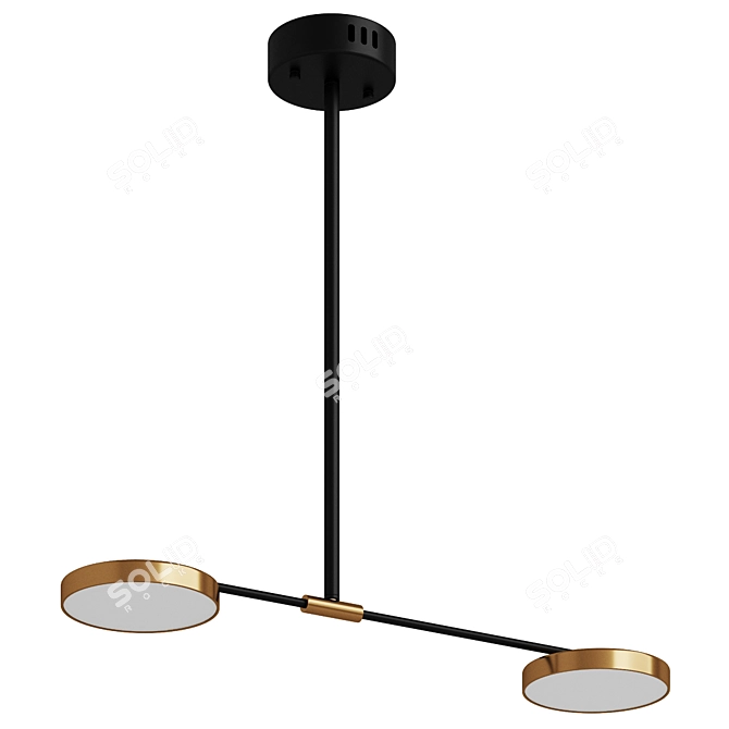 Modern Adjustable Hanging Ceiling Light 3D model image 2