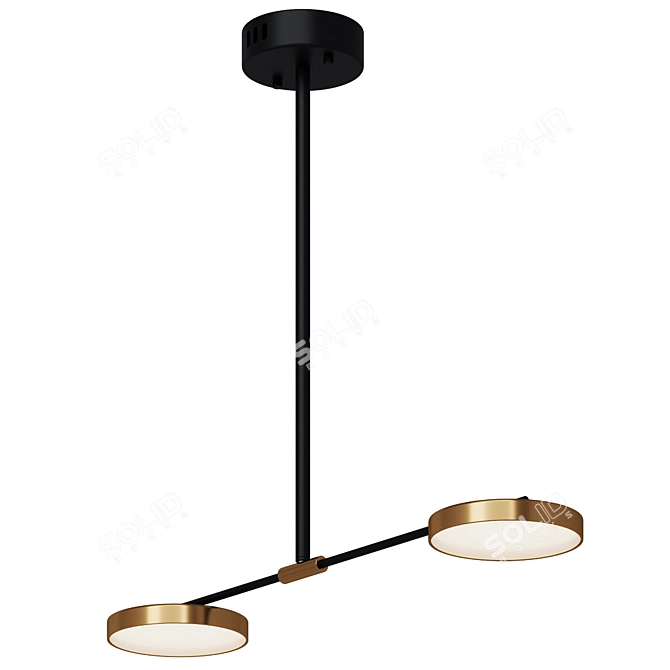 Modern Adjustable Hanging Ceiling Light 3D model image 3