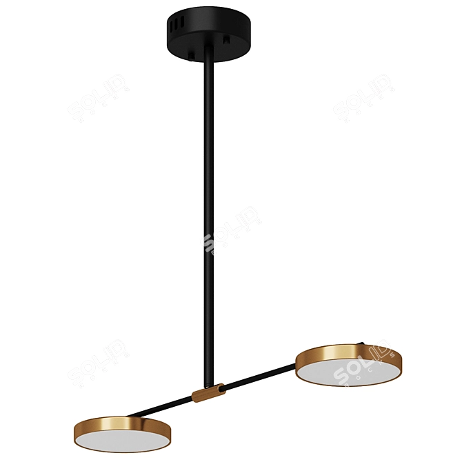 Modern Adjustable Hanging Ceiling Light 3D model image 4