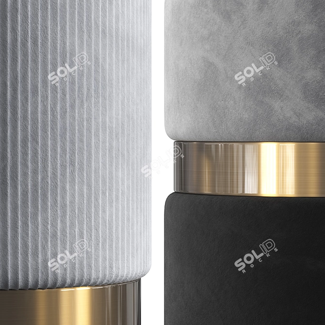 Urban Chic Ottoman Duo 3D model image 2