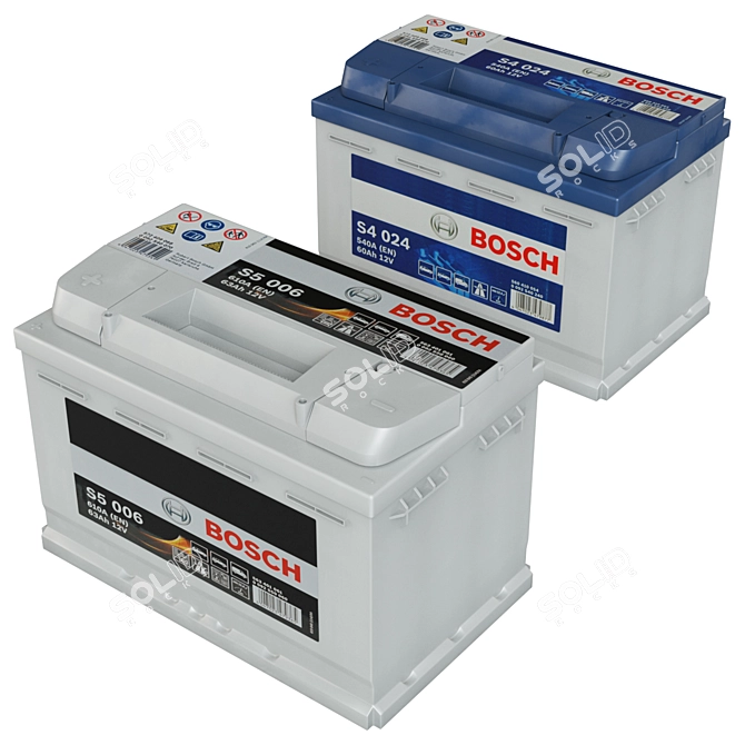 Automotive Battery Set for Vehicles 3D model image 3