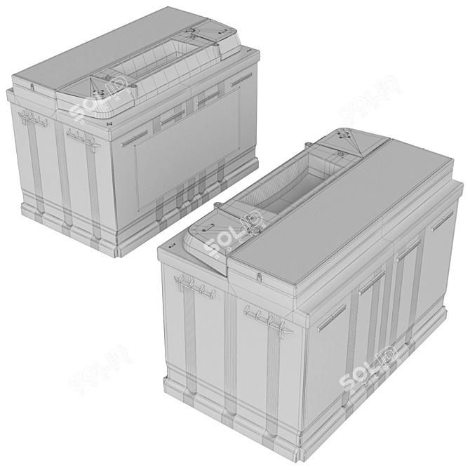 Automotive Battery Set for Vehicles 3D model image 4