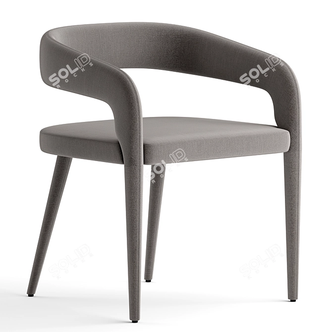 Elegant Lisette Dining Armchair 3D model image 8