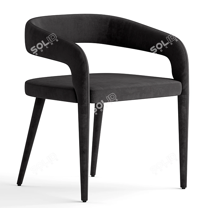 Elegant Lisette Dining Armchair 3D model image 9