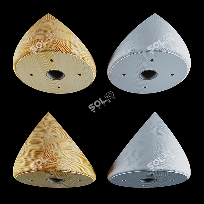 Angular Ceiling Light Mounting Bracket 3D model image 4