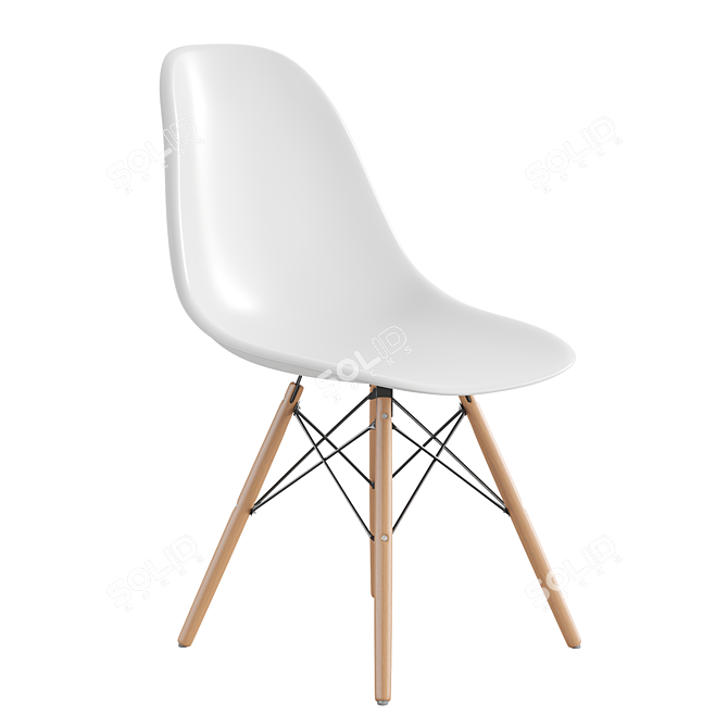 Modern Eames Style Office Chair 3D model image 1