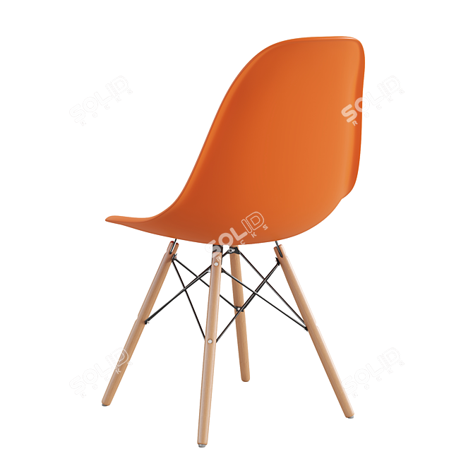 Modern Eames Style Office Chair 3D model image 2