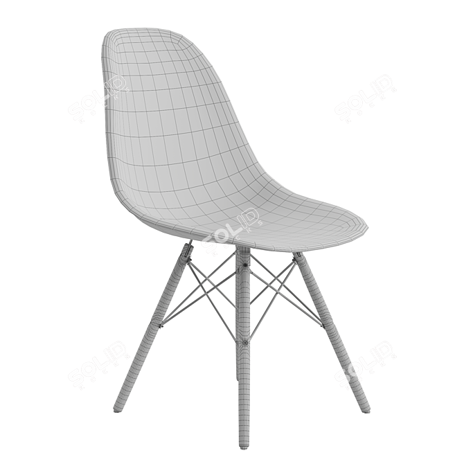 Modern Eames Style Office Chair 3D model image 4