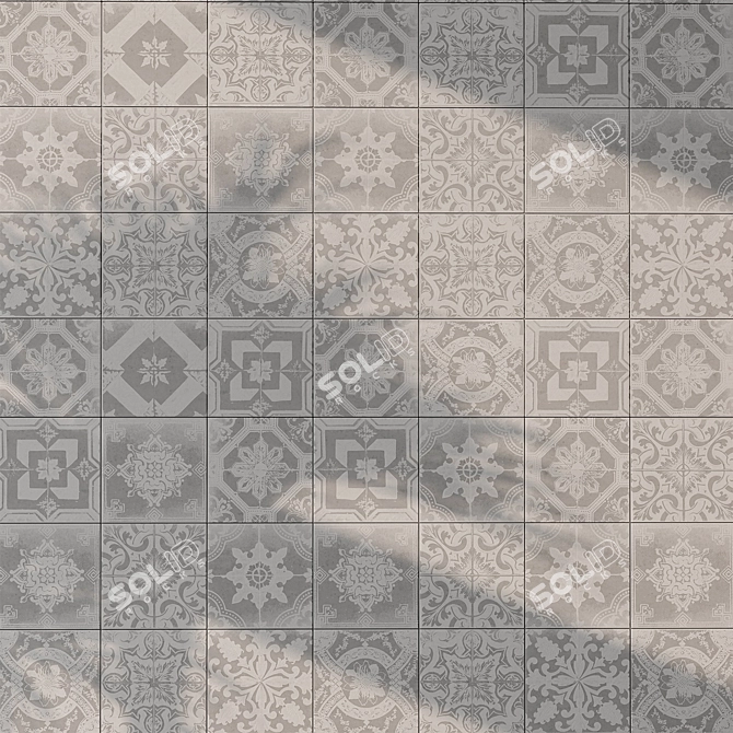 Variegated Rectangle Tile, Material 06 3D model image 2