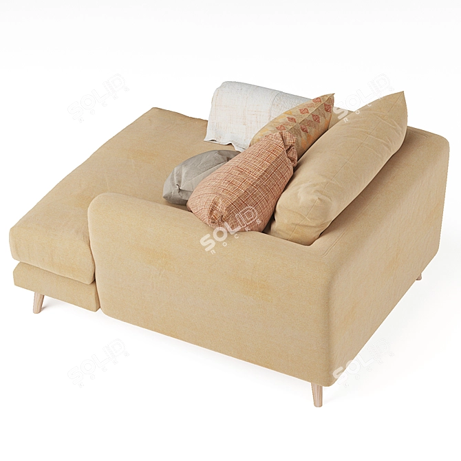 Posh Loaf Love Seat Chaise 3D model image 5