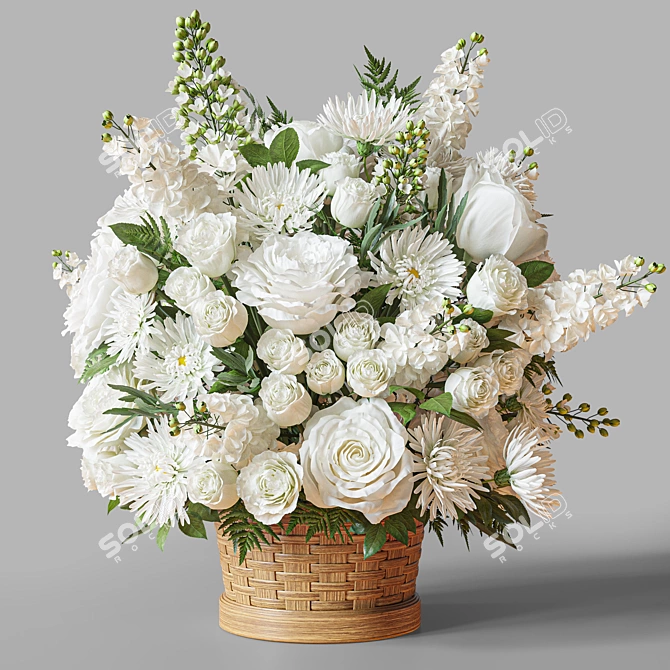 Elegant Wedding Floral Decor Set 3D model image 1