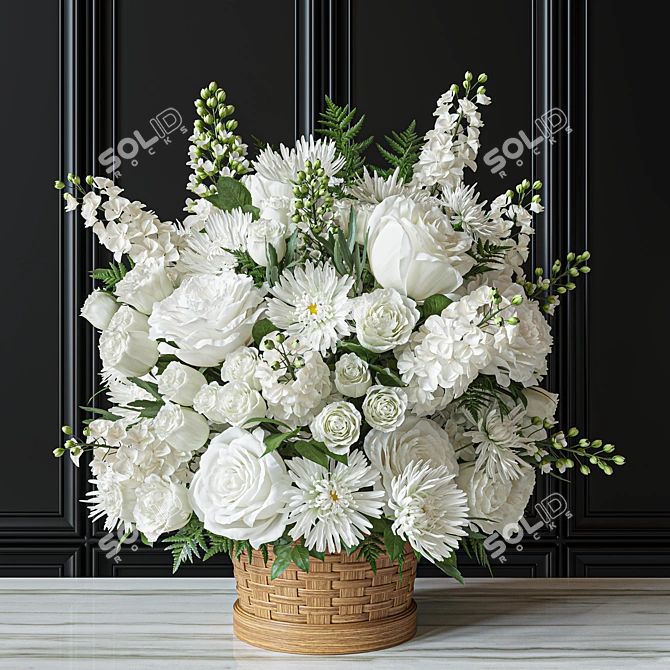 Elegant Wedding Floral Decor Set 3D model image 3