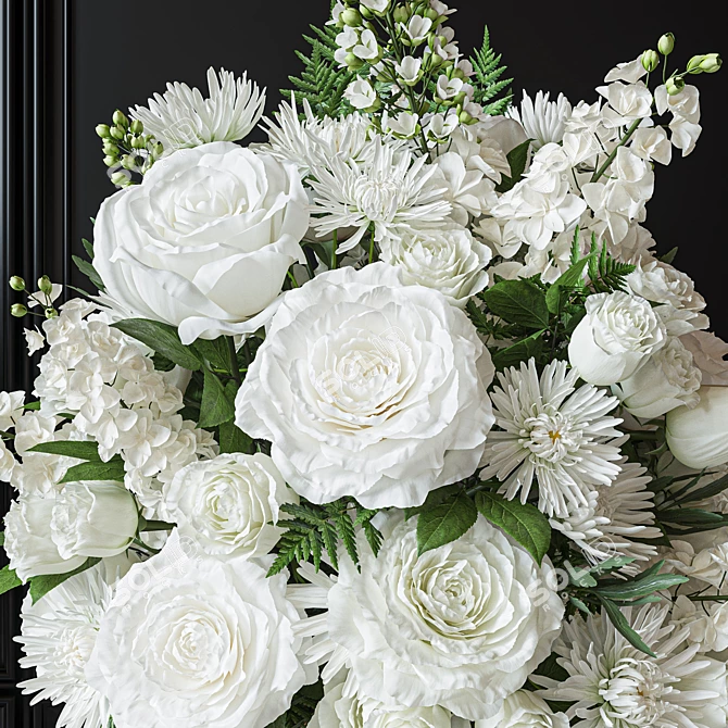 Elegant Wedding Floral Decor Set 3D model image 4