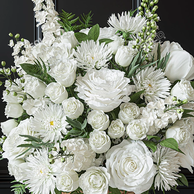 Elegant Wedding Floral Decor Set 3D model image 5