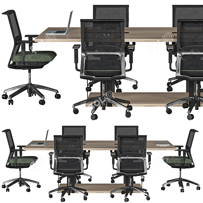 Modern Office Conference Table 2015 3D model image 2