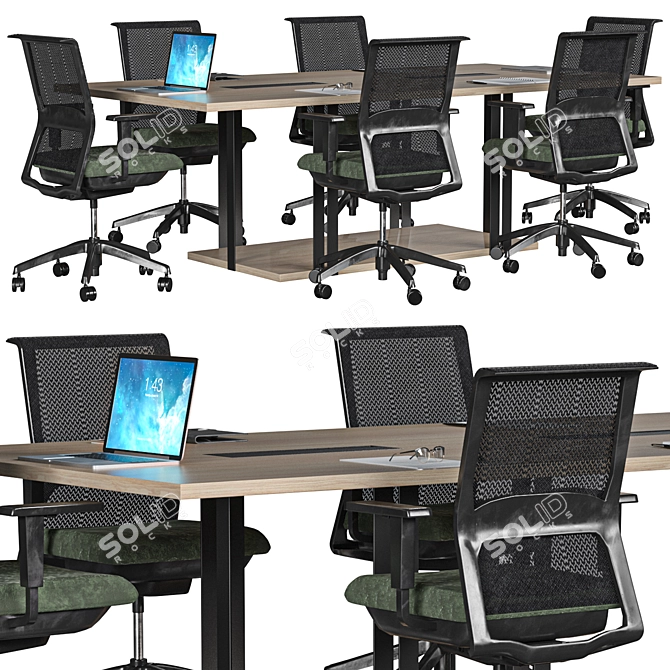 Modern Office Conference Table 2015 3D model image 3