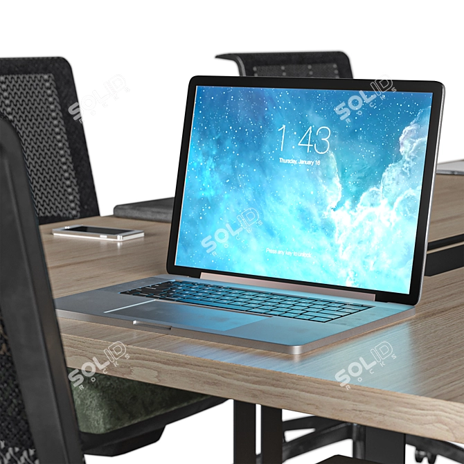 Modern Office Conference Table 2015 3D model image 5