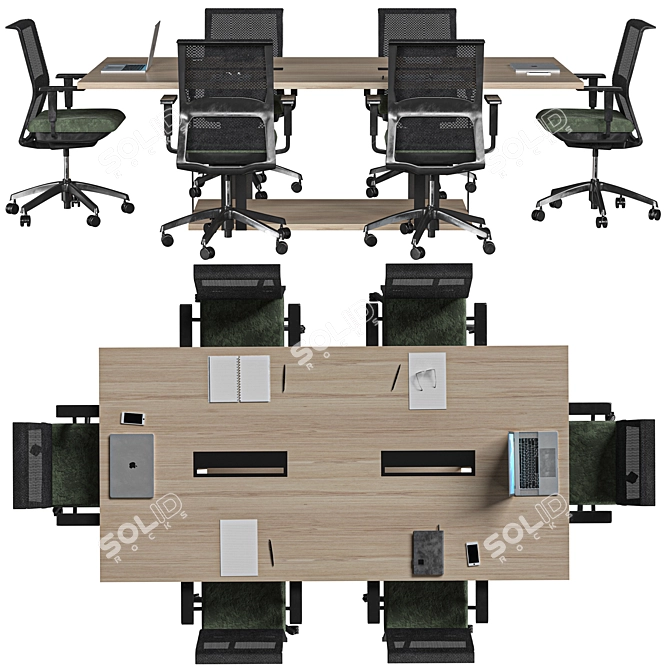 Modern Office Conference Table 2015 3D model image 6