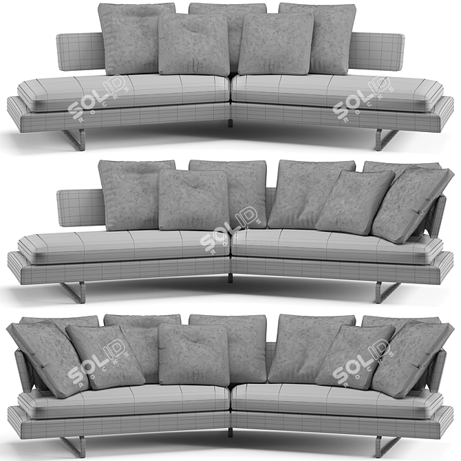 B&B Italia Arne Modern Sofa 3D model image 2