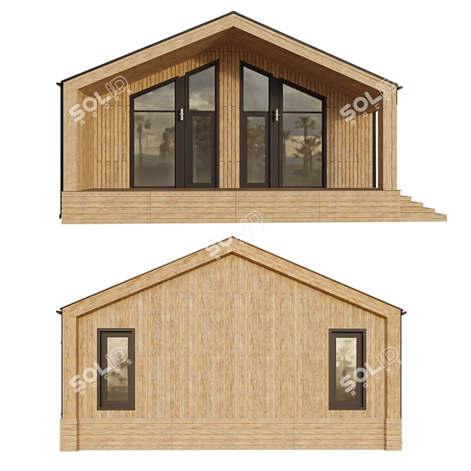 Forest Cabin Barnhaus 01 3D model image 2