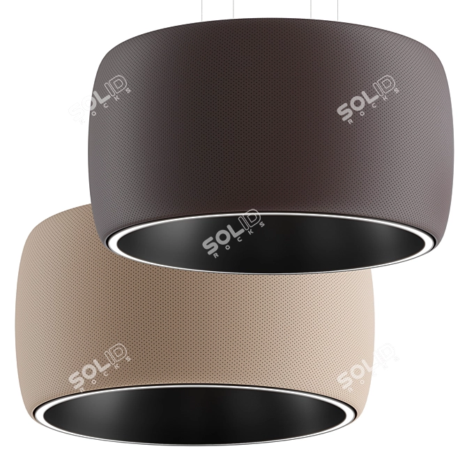 Ultra-Luxe Black Hole Pendant 3D model image 1